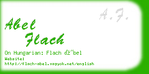 abel flach business card